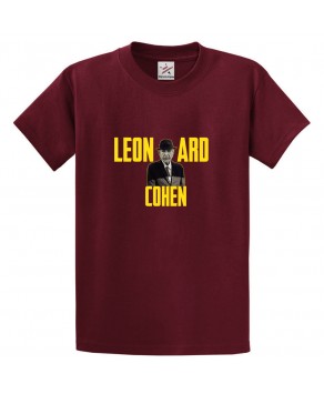 Leonard Cohen Classic Unisex Kids and Adults Fan T-Shirt for Music Fans